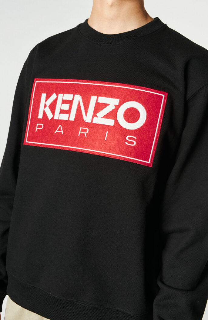 "Kenzo-Paris"-Logo-Sweater in Schwarz/Rot