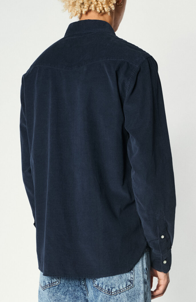 Corduroy shirt "Benoit" in dark blue