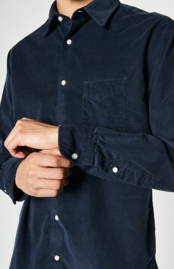Corduroy shirt "Benoit" in dark blue