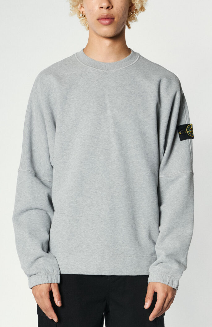 Mottled sweater "62020" in light gray
