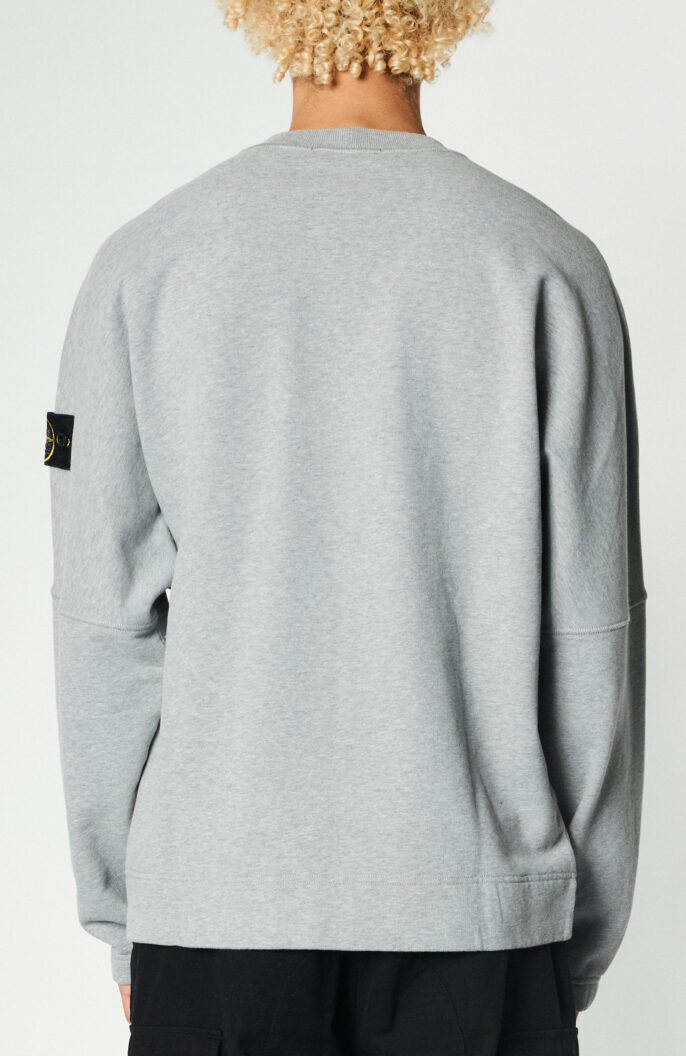 Mottled sweater "62020" in light gray