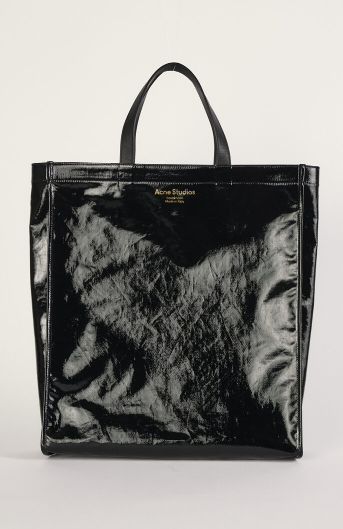 Glänzende Tote-Bag in Schwarz 