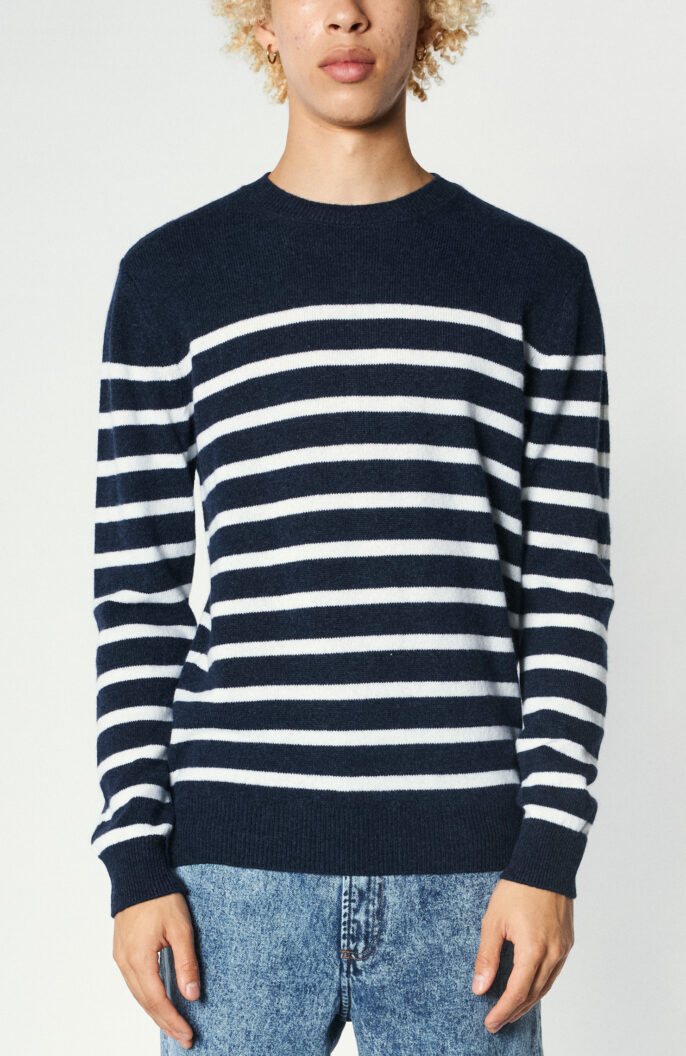 Striped sweater "Travis" in blue / white