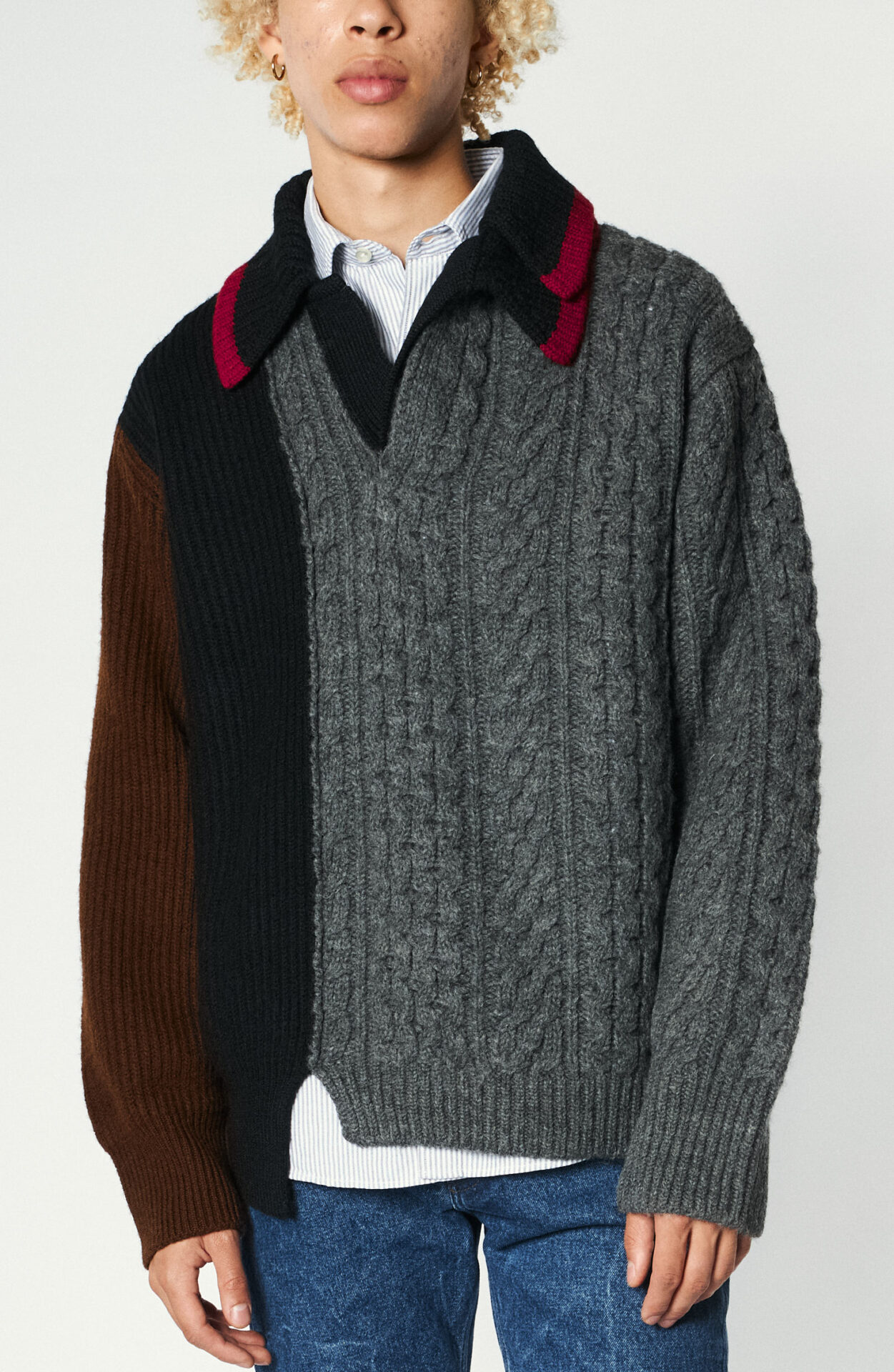 Rabatt 89 % Pull&Bear Pullover HERREN Pullovers & Sweatshirts Stricken Grau M 