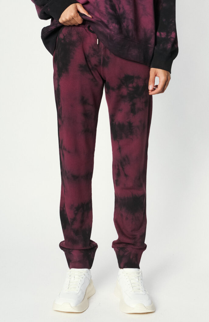 Printed sweatpants "Hameo" in wine red