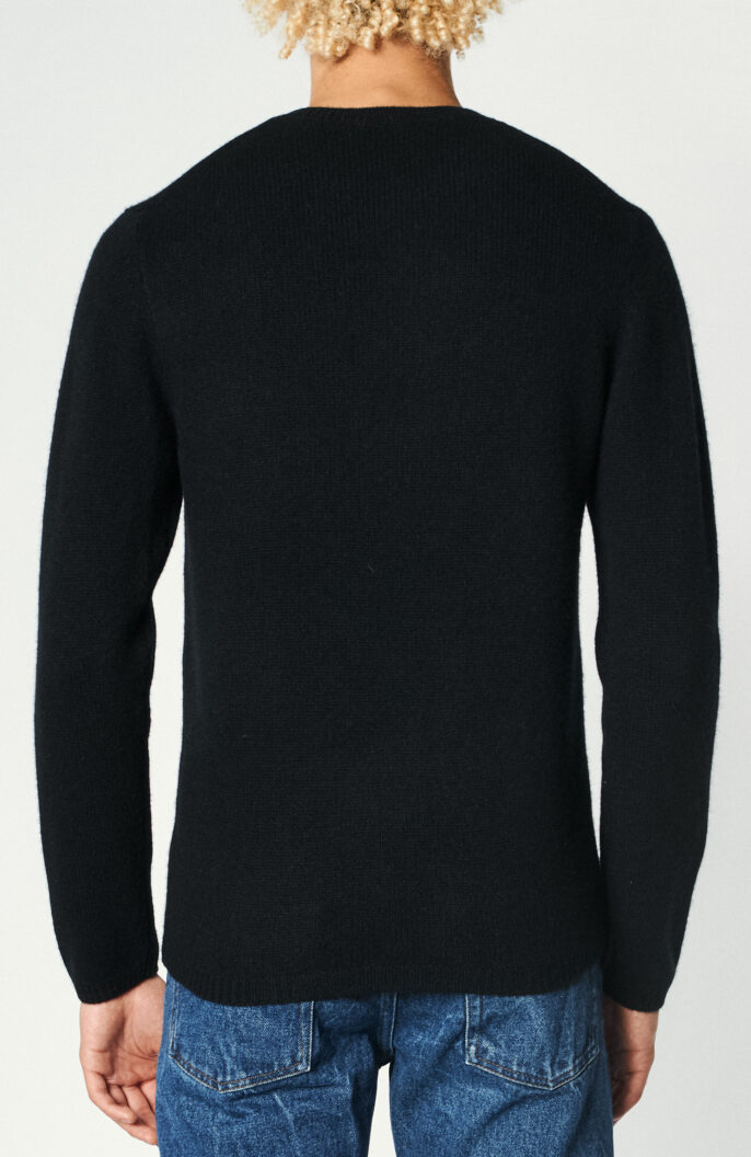 Klassischer Kaschmir-Pullover in Schwarz