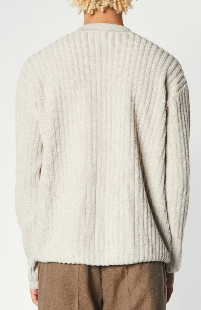 Mottled sweater "Nikiski Knit Polo" in beige