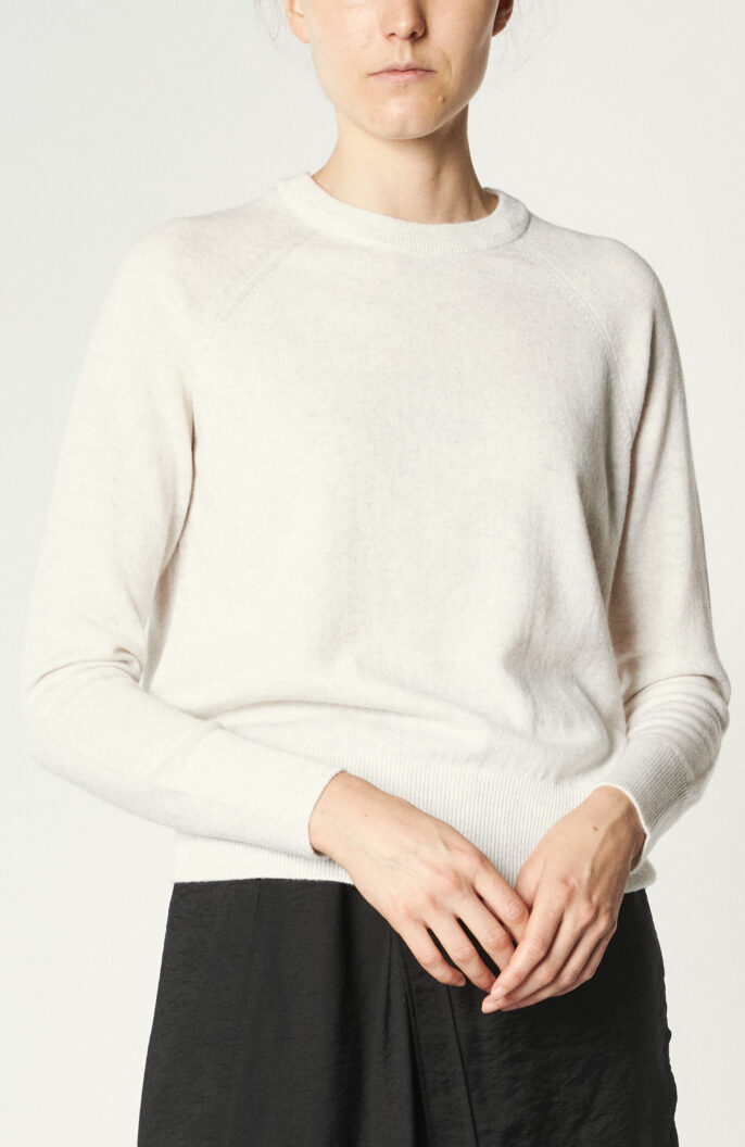 Raglan-Pullover in Weiß