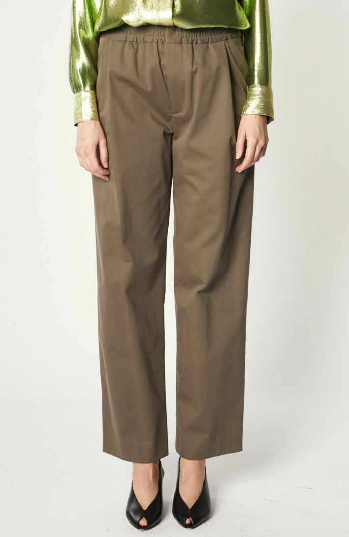 Relaxed-Fit-Hose "Reed" in Hellbraun