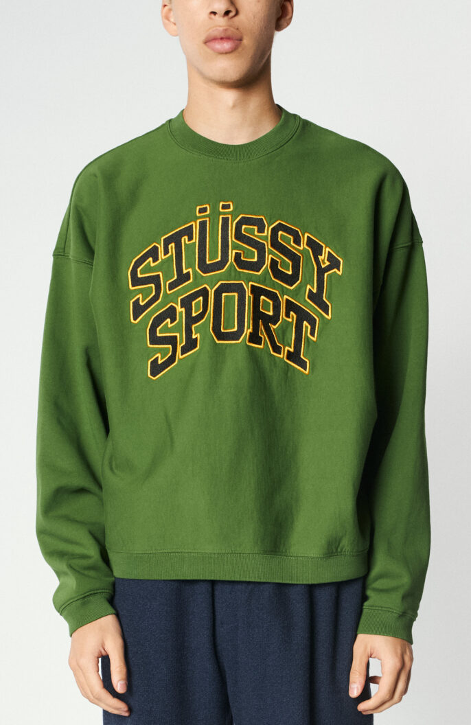 Besticktes Oversize-Sweatshirt "Relaxed Oversized Crew" in Grün
