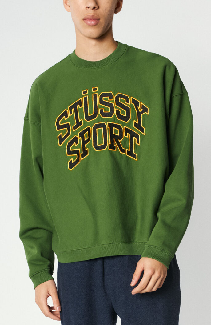 Besticktes Oversize-Sweatshirt "Relaxed Oversized Crew" in Grün