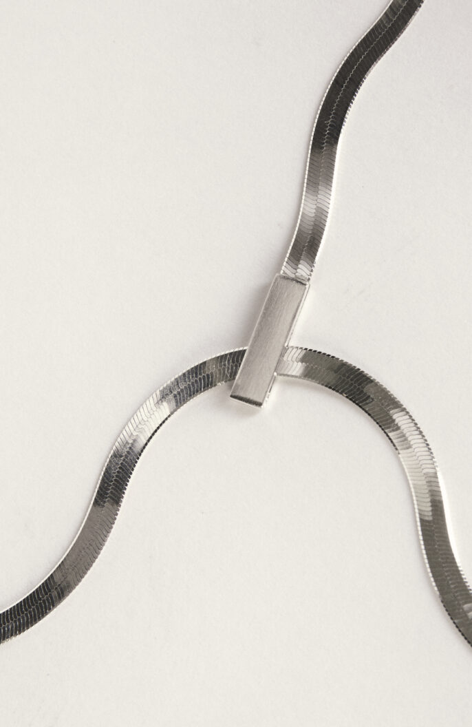 Halskette "Fluid Necklace Lasso" in Silber