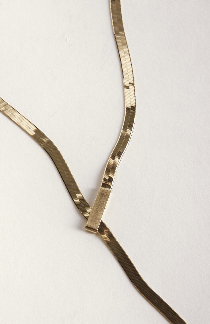 Halskette "Fluid Necklace Lasso" in Gold