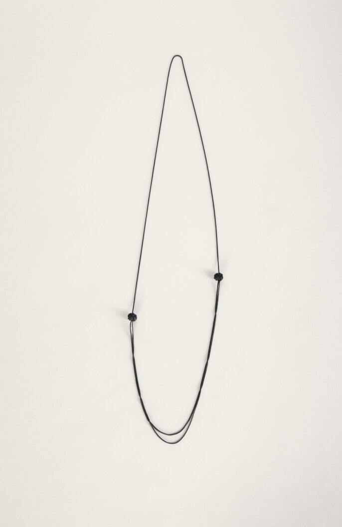 Halskette "Big Knot Necklace No2" in geschwärztem Silber