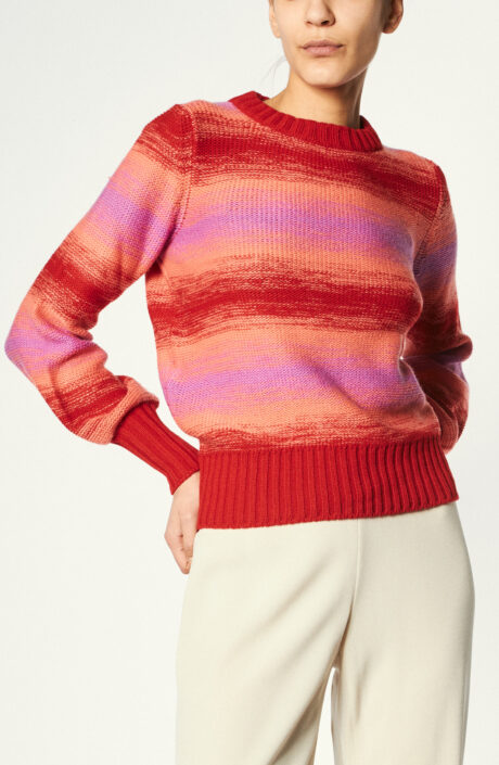 Sweater "The Glammy Multicolor" in Rot/Pfirsich/Pink