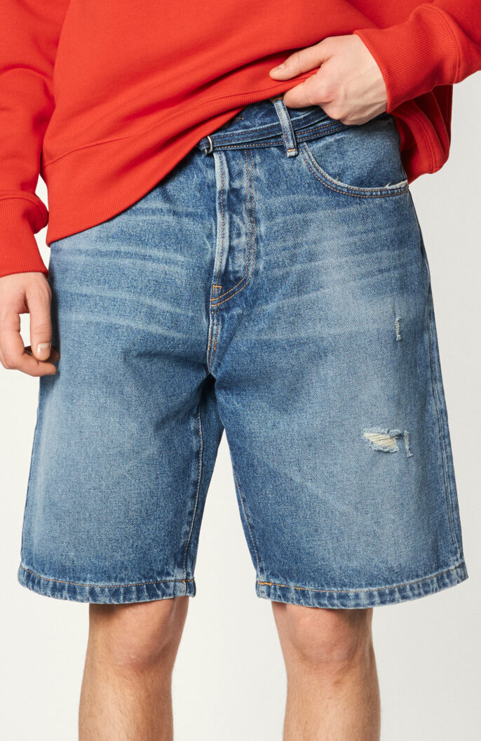 Denim-Shorts in Mittelblau