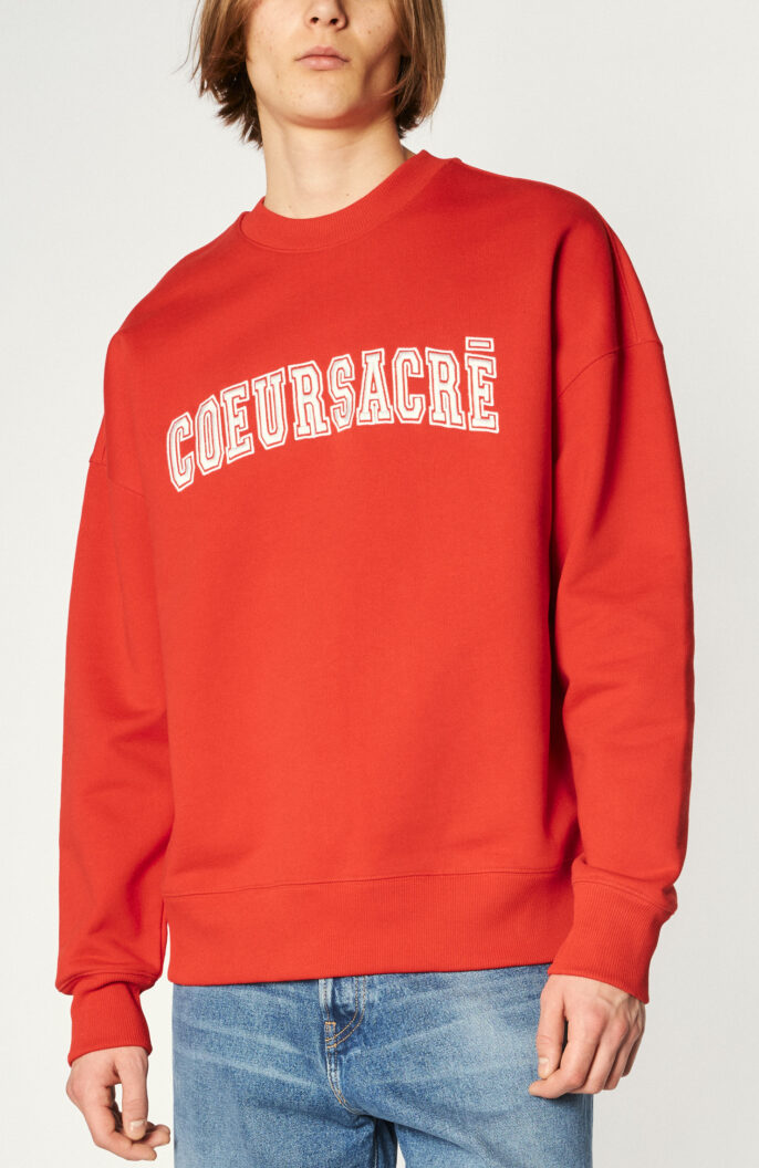 Sweatshirt "Coeur Sacré" in Rot