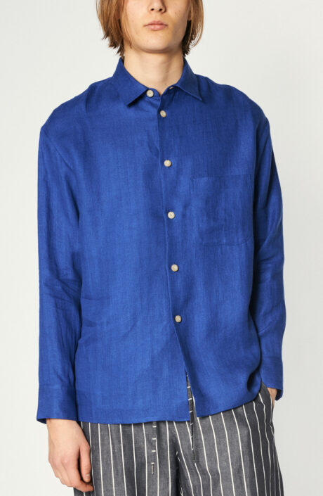 Leinenhemd "Gusto" in Blau
