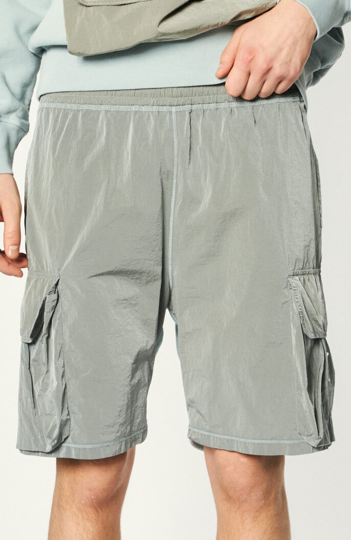 Shorts "Nylon Hybrid" in Graublau/Grau