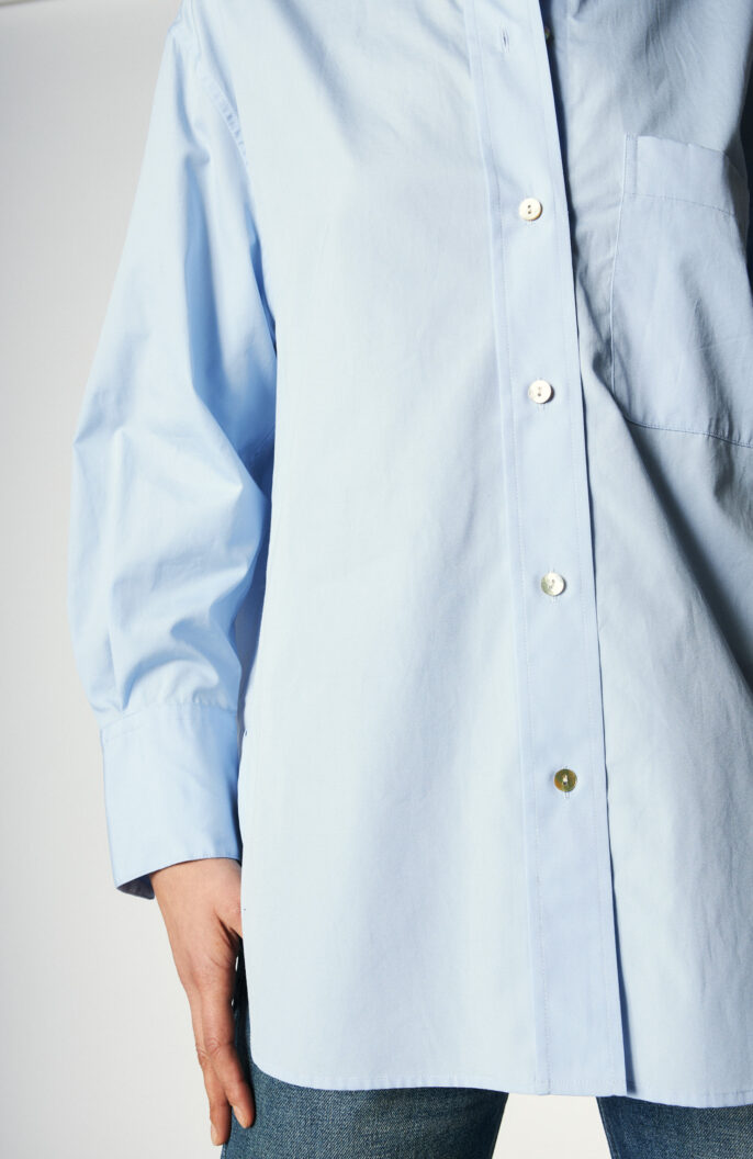 Oversize-Hemd "Oversized Long Sleeve Shirt" in Hellblau
