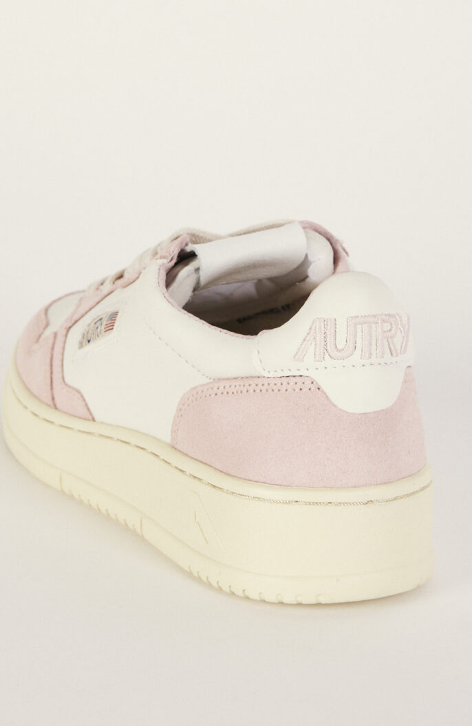 Sneaker „Open VE17 low“ in weiß/rosa (Damen) aus Leder