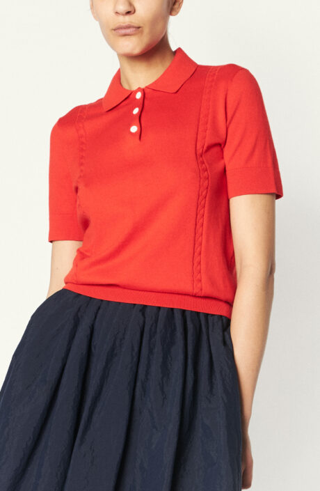 Polo-Pullover "Sybille" in Rot