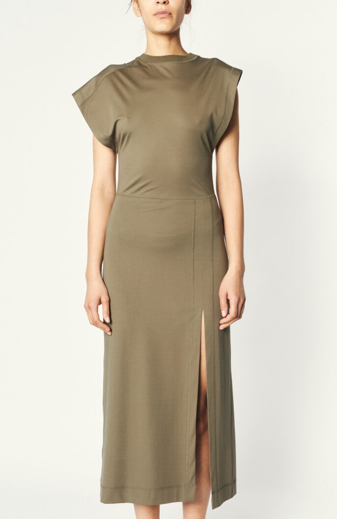 Midi-Kleid "Cap Sleeve Dress" in Khaki
