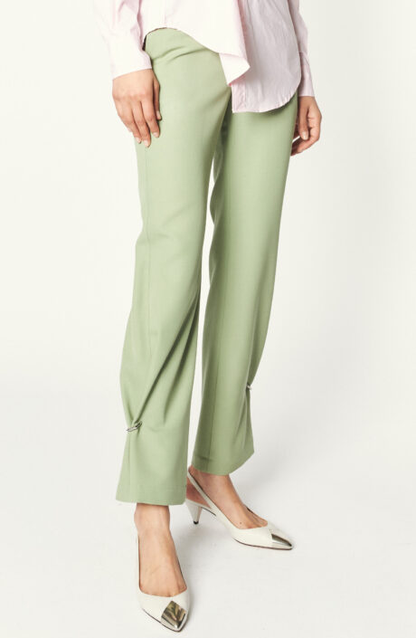 Hose "Ring Detail Tailored Trousers" in Pistazie