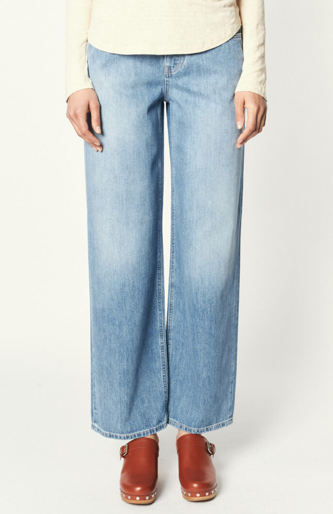 Wide-Fit-Jeans "Nikka" in Mittelblau