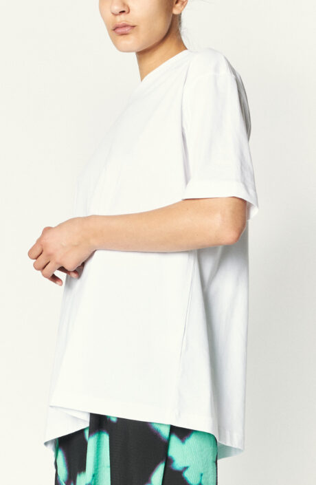 Asymmetrisches T-Shirt "Thola" in Weiß