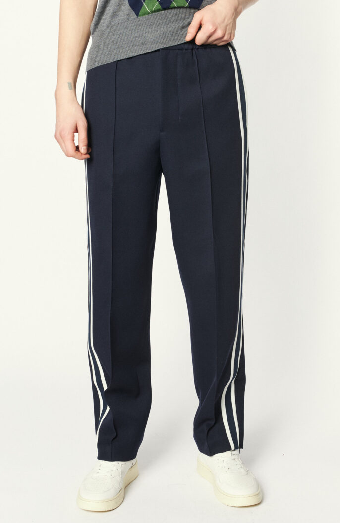 Trackpants "Elasticated Waist Pants With Ribbon" in Dunkelblau