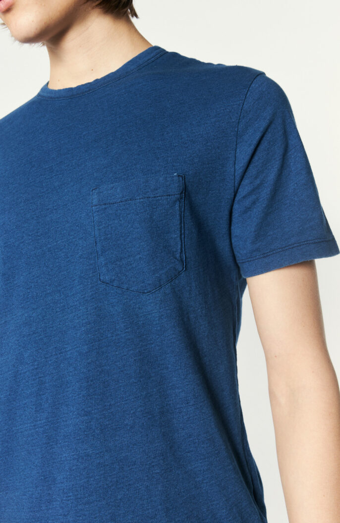 T-Shirt "Pocket Tee" in Mittelblau