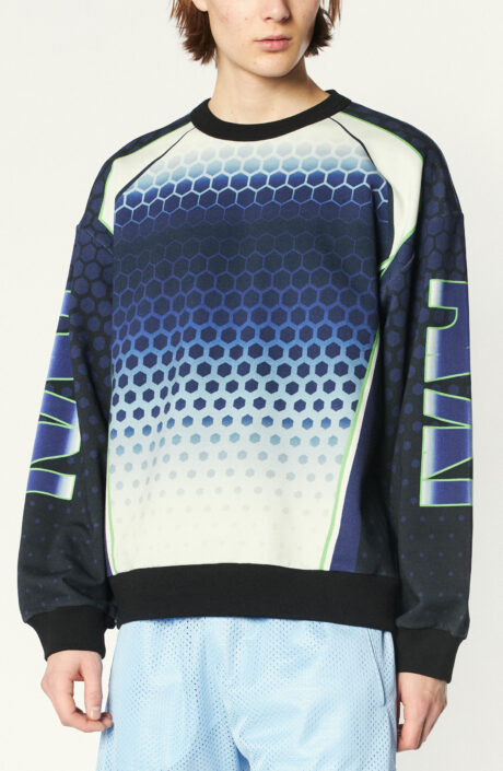 Bedrucktes Sweatshirt "Hax PR" in Blau/Multicolor