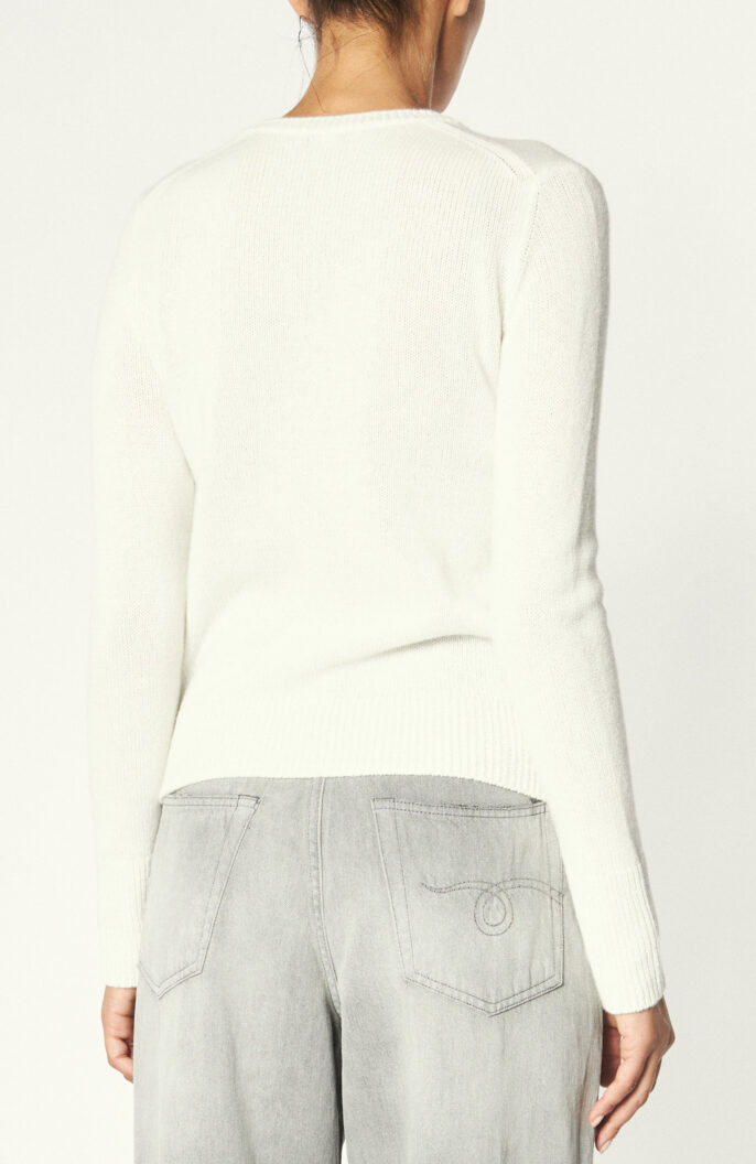 Kaschmir-Pullover "Classic Crew Neck" in Offwhite